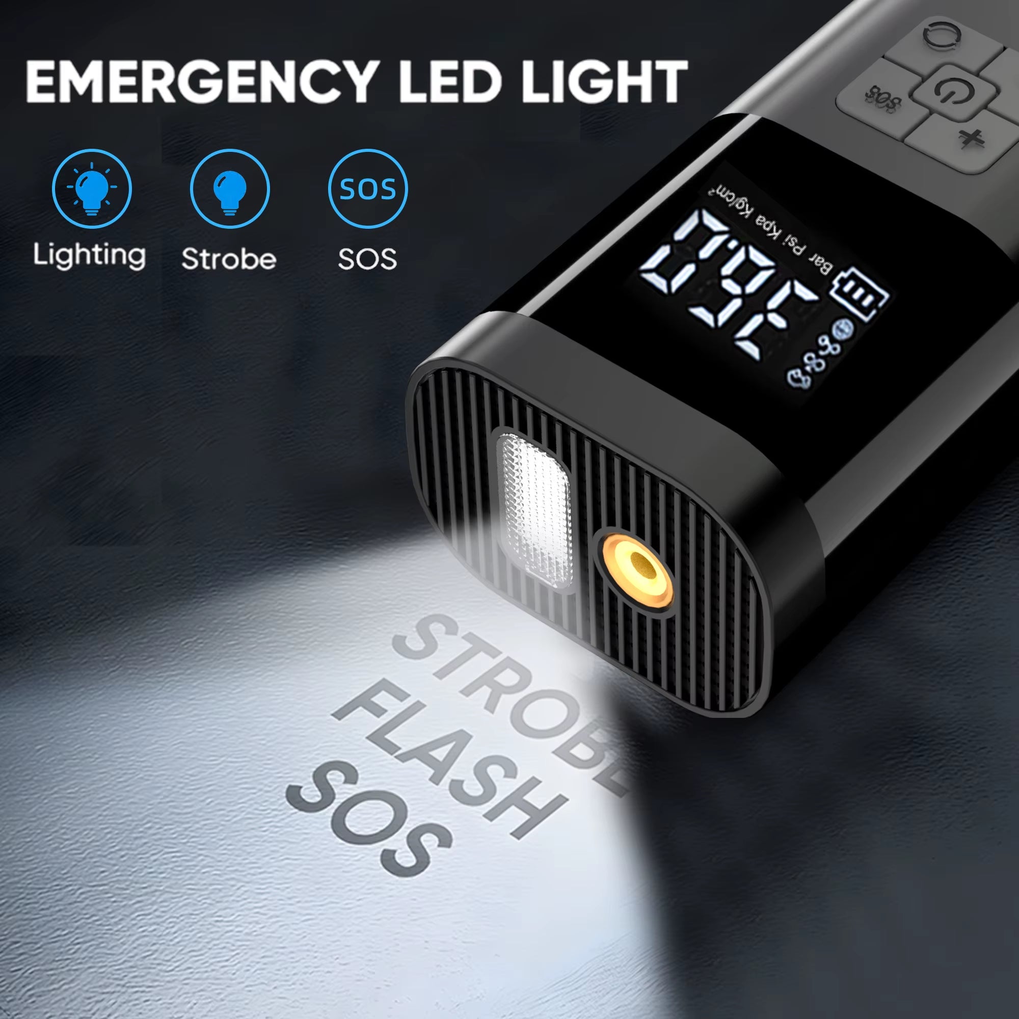 Portable Car Air Compressor 3X Faster 150PSI Cordless Tire Inflator Pump with Digital Gauge for Car Motorcycle Bike Air Pump