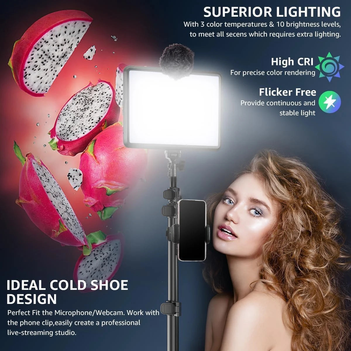 Illuminate Your Creativity with the XRDKJ LED Video Light Kit - Dimmable 2800-6500K USB Powered Studio Lighting for Stunning Photography