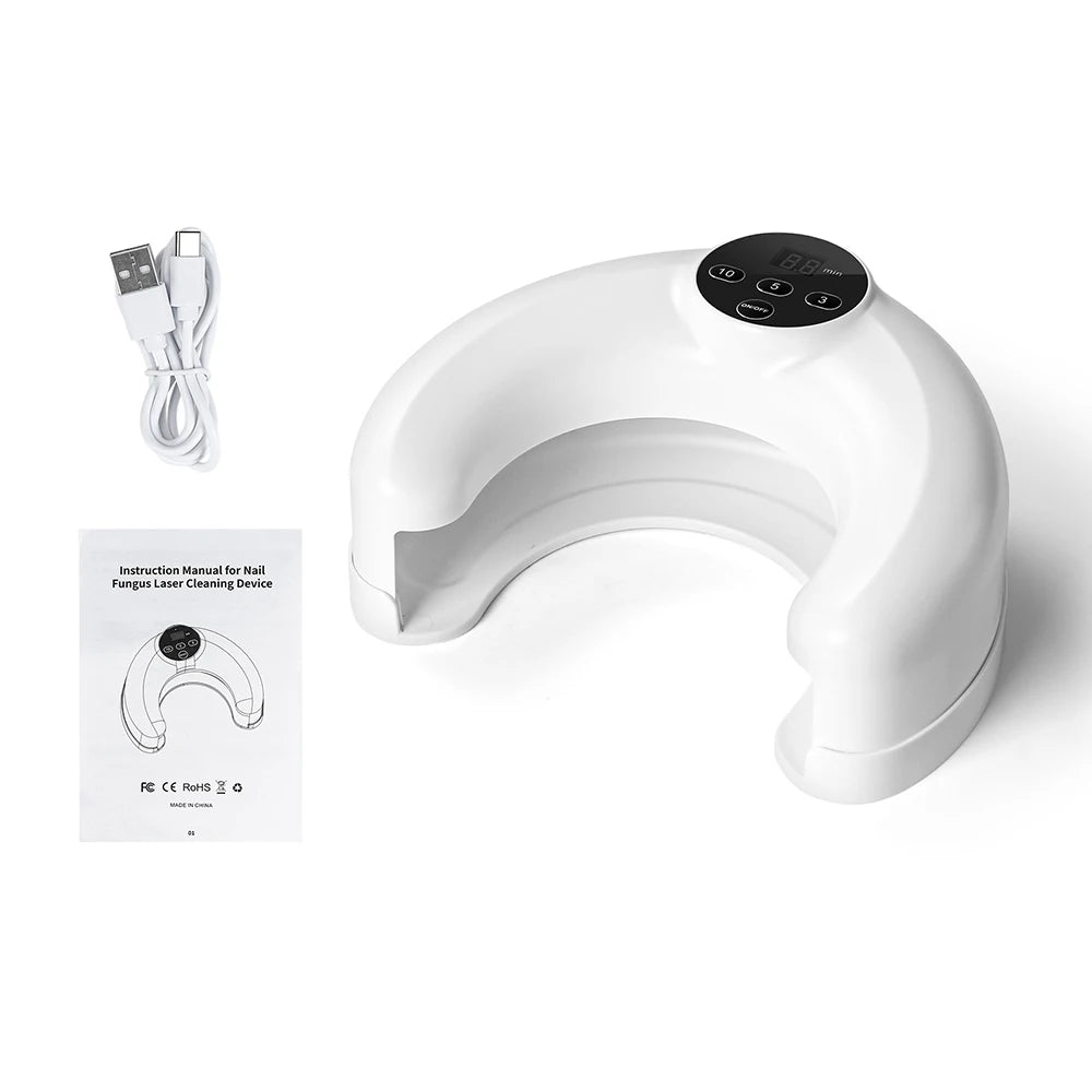Revolutionary Wireless Toenail Fungus Treatment Lamp - Infrared & Blue Light Laser Device for Effective Nail Health