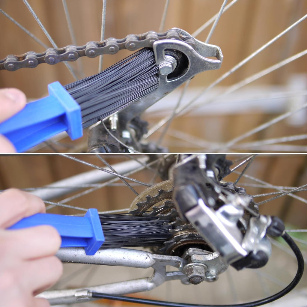 Brosses De Nettoyage Pour Vélos Et Motos, Brosse À Chaîne Pour Vélos Et Motos Pour Enlever La Saleté, Brosse En Nylon Robuste, Entretien Des Motos, Kit De Brosses De Nettoyage, Nettoyeur De Chaîne