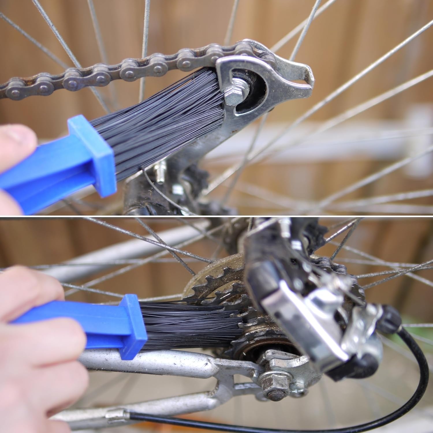 Brosses De Nettoyage Pour Vélos Et Motos, Brosse À Chaîne Pour Vélos Et Motos Pour Enlever La Saleté, Brosse En Nylon Robuste, Entretien Des Motos, Kit De Brosses De Nettoyage, Nettoyeur De Chaîne